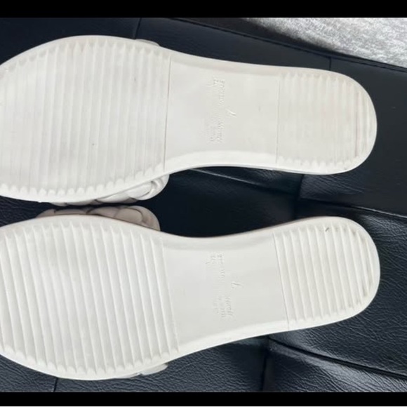 Steve Madden Women's White Slide Sandals - Picture 2 of 3